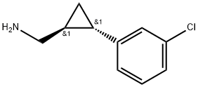 ((1S,2S)-2-(3-氯苯基)环丙基)甲胺 结构式