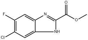 methyl 6-chloro-5-fluoro-1H-benzo[d]imidazole-2-carboxylate Struktur