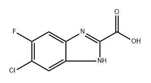 5-Chloro-6-fluoro-1H-benzoimidazole-2-carboxylic acid Struktur