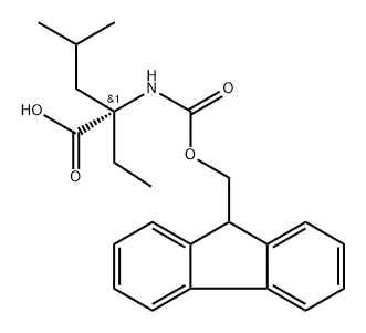 (2S)-2-ethyl-2-({[(9H-fluoren-9-yl)methoxy]carbonyl}amino)-4-methylpentanoic acid Struktur