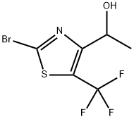 1-(2-溴-5-(三氟甲基)噻唑-4-基)乙烷-1-醇,1934530-14-9,结构式