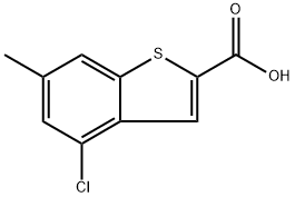 4-chloro-6-methylbenzo[b]thiophene-2-carboxylic acid 化学構造式