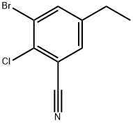 3-bromo-2-chloro-5-ethylbenzonitrile 化学構造式