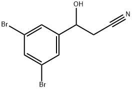 3,5-Dibromo-β-hydroxybenzenepropanenitrile Structure