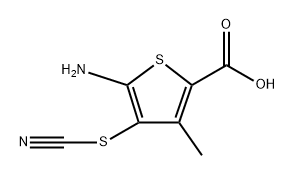 5-Amino-3-methyl-4-thiocyanatothiophene-2-carboxylic acid Struktur