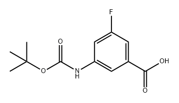 3-((叔丁氧基羰基)氨基)-5-氟苯甲酸, 1935363-68-0, 结构式