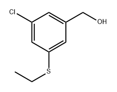 (3-chloro-5-(ethylthio)phenyl)methanol 化学構造式