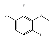 (3-Bromo-2-fluoro-6-iodophenyl)(methyl)sulfane Struktur