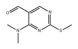 4-(dimethylamino)-2-(methylthio)pyrimidine-5-carbaldehyde 化学構造式