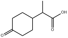 Cyclohexaneacetic acid, α-methyl-4-oxo- Struktur
