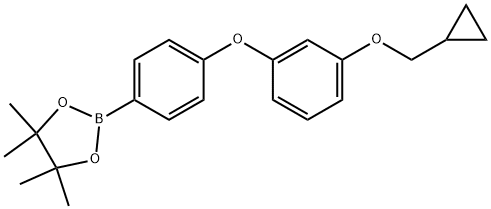 1,3,2-Dioxaborolane, 2-[4-[3-(cyclopropylmethoxy)phenoxy]phenyl]-4,4,5,5-tetramethyl- 结构式