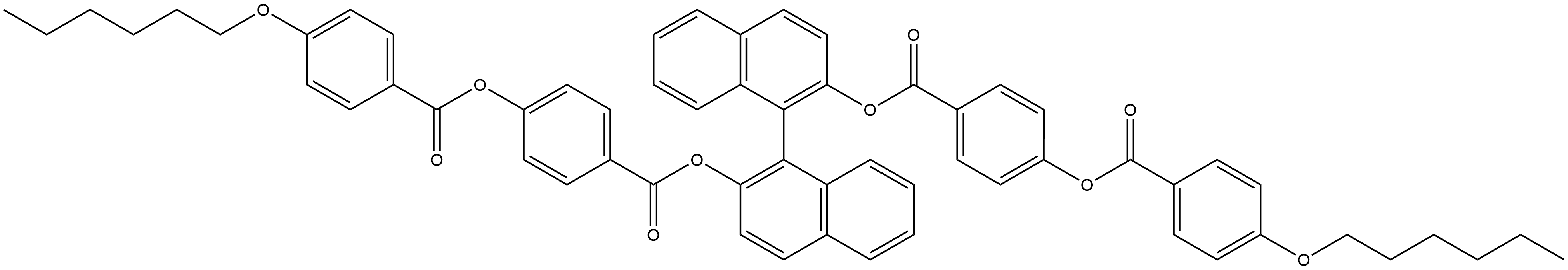 Benzoic acid, 4-[[4-(hexyloxy)benzoyl]oxy]-, 1,1'-[1,1'-binaphthalene]-2,2'-diyl ester,1936495-76-9,结构式