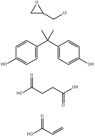 4,4'-(1-Methylethylidene)bisphenol polymer with (chloromethyl)oxirane, hydrogen butanedioate 2-propenoate Struktur