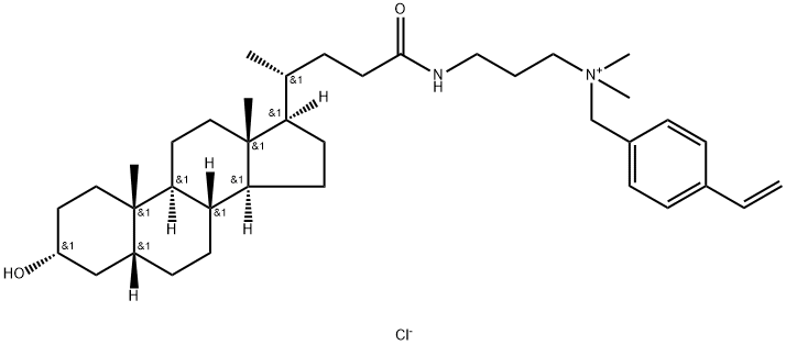 4-乙烯基N-[3-[(3Α,5Β)-3-羟基-24-氧代胆烷-24-基]氨基]丙基]-N,N-二甲基苯甲胺氯化物(1:1),1938053-96-3,结构式