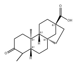 17-Norkaurane-13-carboxylic acid, 3-oxo-, (8β,13β)- (9CI) Struktur