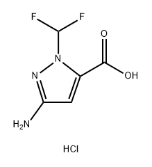 3-amino-1-(difluoromethyl)-1H-pyrazole-5-carboxylic acid,1946828-30-3,结构式