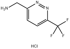 6-(TRIFLUOROMETHYL)-3-PYRIDAZINEMETHANAMINE HYDROCHLORIDE 结构式