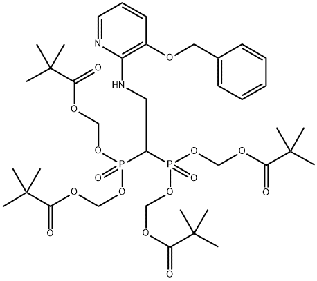 Propanoic acid, 2,2-dimethyl-, 1,1′,1′′,1′′′-[[2-[[3-(phenylmethoxy)-2-pyridinyl… Structure