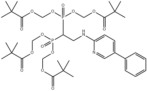 Propanoic acid, 2,2-dimethyl-, 1,1′,1′′,1′′′-[[2-[(5-phenyl-2-pyridinyl)amino]et…,1950648-10-8,结构式