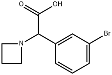 2-(Azetidin-1-yl)-2-(3-bromophenyl)acetic acid Struktur