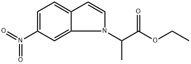 1H-Indole-1-acetic acid, α-methyl-6-nitro-, ethyl ester 结构式