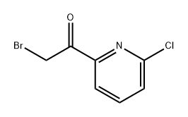 2-bromo-1-(6-chloropyridin-2-yl)ethan-1-one 化学構造式