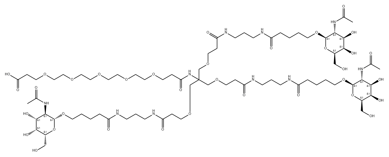 TRI-GALNAC COOH,1953146-81-0,结构式