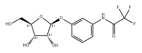 Acetamide, 2,2,2-trifluoro-N-3-(.beta.-D-ribofuranosyloxy)phenyl- Struktur
