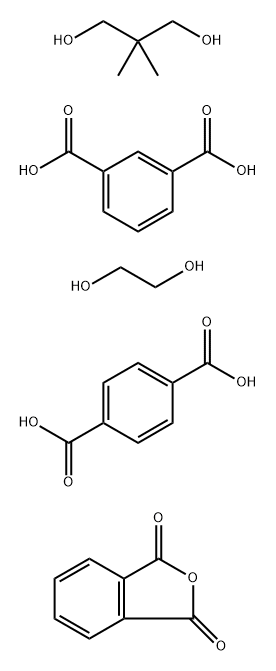 1,3-Benzenedicarboxylic acid, polymer with 1,4-benzenedicarboxylic acid, 2,2-dimethyl-1,3-propanediol, 1,2-ethanediol and 1,3-isobenzofurandione 化学構造式