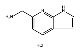 1H-Pyrrolo[2,3-b]pyridine-6-methanamine, hydrochloride (1:1) Struktur