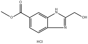 Methyl 2-(hydroxymethyl)-1H-benzo[d]imidazole-6-carboxylate hydrochloride Struktur