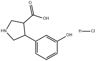 3-Pyrrolidinecarboxylic acid, 4-(3-hydroxyphenyl)-, hydrochloride (1:1)|