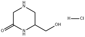 2-Piperazinone, 6-(hydroxymethyl)-, hydrochloride (1:1) Struktur