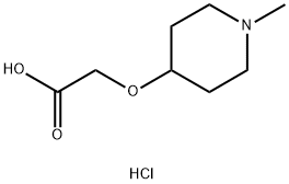 2-[(1-methylpiperidin-4-yl)oxy]acetic acid hydrochloride 化学構造式