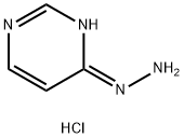 4-hydrazinylpyrimidine hydrochloride Struktur