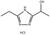 1-(5-ethyl-1H-1,2,4-triazol-3-yl)ethan-1-ol hydrochloride Struktur