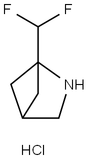 1-(DIFLUOROMETHYL)-2-AZABICYCLO[2.1.1]HEXANE HYDROCHLORIDE,1955554-13-8,结构式