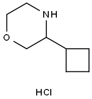 Morpholine, 3-cyclobutyl-, hydrochloride 化学構造式