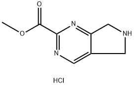 methyl 5H,6H,7H-pyrrolo[3,4-d]pyrimidine-2-carboxylate hydrochloride Struktur