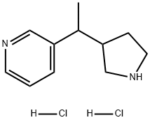 Pyridine, 3-[1-(3-pyrrolidinyl)ethyl]-, hydrochloride (1:2),1955557-42-2,结构式