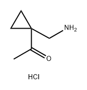 1-[1-(Aminomethyl)cyclopropyl]ethan-1-one hydrochloride 化学構造式