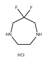 6,6-二氟-1,4-重氮基庚环二盐酸 结构式