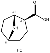 rel-((1R,2S,5R)-8-Azabicyclo[3.2.1]octane-2-carboxylic acid hydrochloride) Struktur