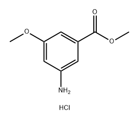 Methyl 3-amino-5-methoxybenzoate hcl 结构式