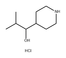 2-METHYL-1-(PIPERIDIN-4-YL)PROPAN-1-OL HYDROCHLORIDE, 1956319-19-9, 结构式