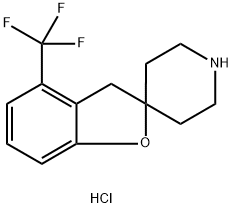 4-(Trifluoromethyl)-3H-spiro[benzofuran-2,4''-piperidine] hydrochloride 结构式