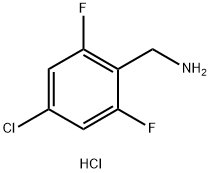 (4-Chloro-2,6-difluorophenyl)methanamine hydrochloride 化学構造式