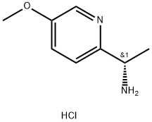 (S)-1-(5-methoxypyridin-2-yl)ethan-1-amine hydrochloride 化学構造式