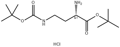 (S)-tert-Butyl 2-amino-4-((tert-butoxycarbonyl)amino)butanoate hydrochloride Structure