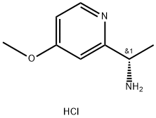 (S)-1-(4-甲氧基吡啶-2-基)乙胺盐酸盐 结构式